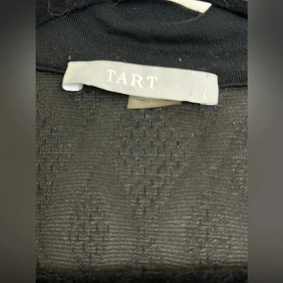 Tart Collections Black cable front texture blazer with button front size large - Picture 5 of 8